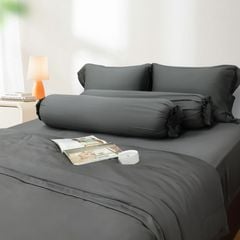 Bộ Chăn Ga Gối Nin House Florence Black Sand