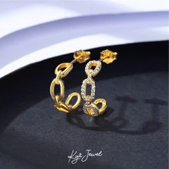 Khuyên Tai Nữ KYA JEWEL Litte Ring Khảm Đá Cz