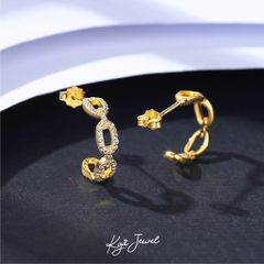Khuyên Tai Nữ KYA JEWEL Litte Ring Khảm Đá Cz