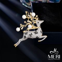 Cài Áo Nữ Meri Frosted Reindeer