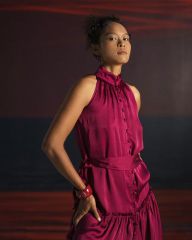 Đầm Nữ F2 Lụa Hồng Tím Summer Get Away