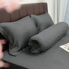 Bộ Chăn Ga Gối Nin House Florence Black Sand