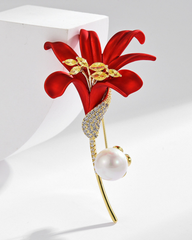 Cài Áo Nữ Meri Red Lily