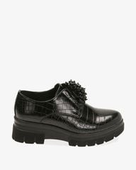 Giày Loafer Primadonna Collection Black Lace-Ups With Coconut Print