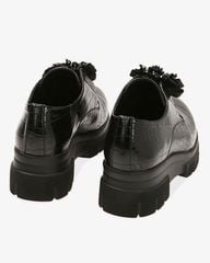 Giày Loafer Primadonna Collection Black Lace-Ups With Coconut Print