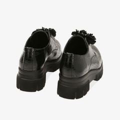 Giày Loafer Primadonna Collection Black Lace-Ups With Coconut Print