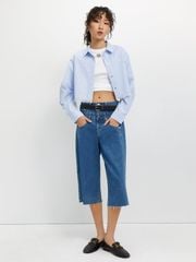 Áo Sơ Mi Croptop Phối Ren