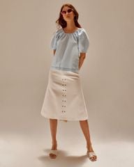 Chân Váy Nữ F2 Linen Trắng Becoming Unveil