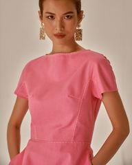 Đầm Nữ F2 Linen Hồng Becoming Unveil