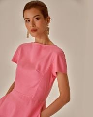 Đầm Nữ F2 Linen Hồng Becoming Unveil