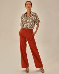 Quần Dài Nữ F2 Linen Cam Becoming Unveil