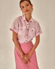 Chân Váy Nữ F2 Linen Hồng Becoming Unveil