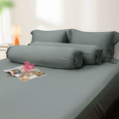 Bộ Chăn Ga Gối Nin House Florence Cloud Grey