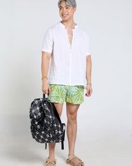 Quần Short Nam F2 Linen Xanh Mint Họa tiết Tender Drit