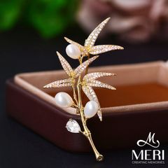 Cài Áo Nữ Meri Bamboo Pearl