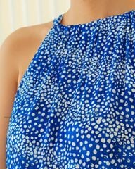 Đầm Voan Xanh Bi Trắng