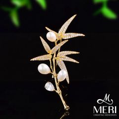 Cài Áo Nữ Meri Bamboo Pearl