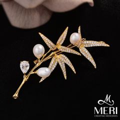 Cài Áo Nữ Meri Bamboo Pearl