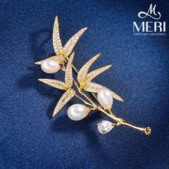 Cài Áo Nữ Meri Bamboo Pearl