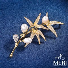 Cài Áo Nữ Meri Bamboo Pearl