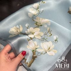 Khăn Choàng Nữ Meri Lụa Magnolia Grace
