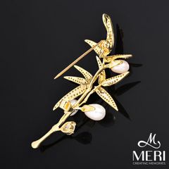 Cài Áo Nữ Meri Bamboo Pearl