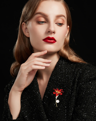 Cài Áo Nữ Meri Red Lily