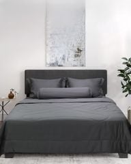 Bộ Chăn Ga Gối Nin House Classic Charcoal Grey C190713