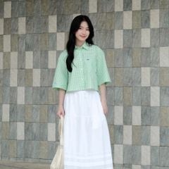 Áo Sơ Mi Nữ TheBlueTshirt NewYork Shirt - Pearl Green Gingham