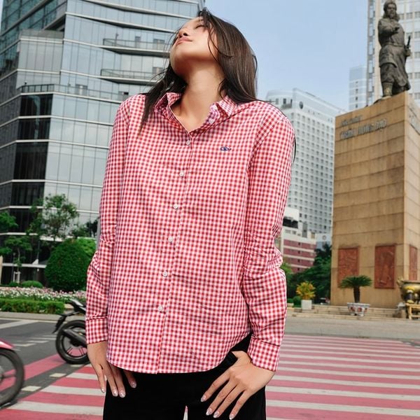 Áo Sơ Mi Nữ TheBlueTshirt The A Classic Shirt - Red Gingham