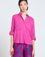 Áo Sơ Mi Nữ F2 Linen Nữ Hồng Sen Tender Drit