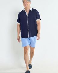 Quần Short Nam F2 Linen Xanh Xám Tender Drit