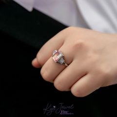 Nhẫn Nữ Kya Jewel Đá Tourmaline Vuông Phá Cách