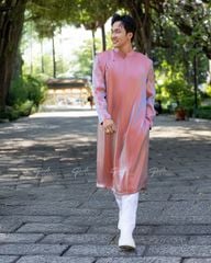 Áo Dài Nam F2 Oganza Cam - Không Kèm Quần