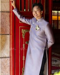 Áo Dài Nam F2 Gấm Ruốc - Không Kèm Quần