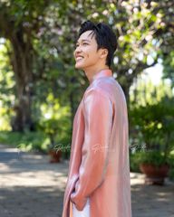 Áo Dài Nam F2 Oganza Cam - Không Kèm Quần