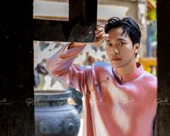 Áo Dài Nam F2 Oganza Cam - Không Kèm Quần