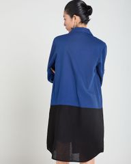 Áo Kiểu Nữ F2 Linen Xanh Đen A Touch Of Effortless Elegance