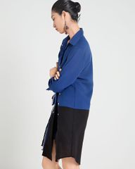 Áo Kiểu Nữ F2 Linen Xanh Đen A Touch Of Effortless Elegance