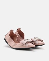 Giày Búp Bê Nữ Pazzion Leslie Diamante Bow Pointed Toe Foldable Flats