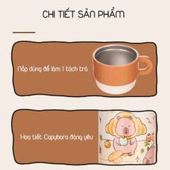 Bình Nước Giữ Nhiệt Diller Capybara 500ml