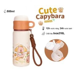 Bình Nước Giữ Nhiệt Diller Capybara 500ml