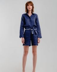 Quần Short Linen F2 Xanh Đen Hương Mùa Hè