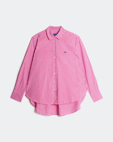 Áo Sơ Mi Nữ TheBlueTshirt Miss Oversize Shirt - True Pink Gingham