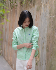 Áo Sơ Mi Nữ TheBlueTshirt Ultimate Classic Shirt - Pearl Green Gingham