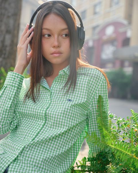 Áo Sơ Mi Nữ TheBlueTshirt Ultimate Classic Shirt - Pearl Green Gingham
