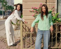 Áo Sơ Mi Nữ TheBlueTshirt Ultimate Classic Shirt - Pearl Green Gingham