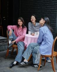Áo Sơ Mi Nữ TheBlueTshirt Miss Oversize Shirt - True Pink Gingham