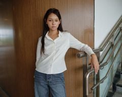 Áo Sơ Mi Nữ TheBlueTshirt Miss 90s Shirt - Ivory White
