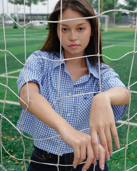 Áo Sơ Mi Nữ TheBlueTshirt NewYork Shirt - Ocean Blue Gingham